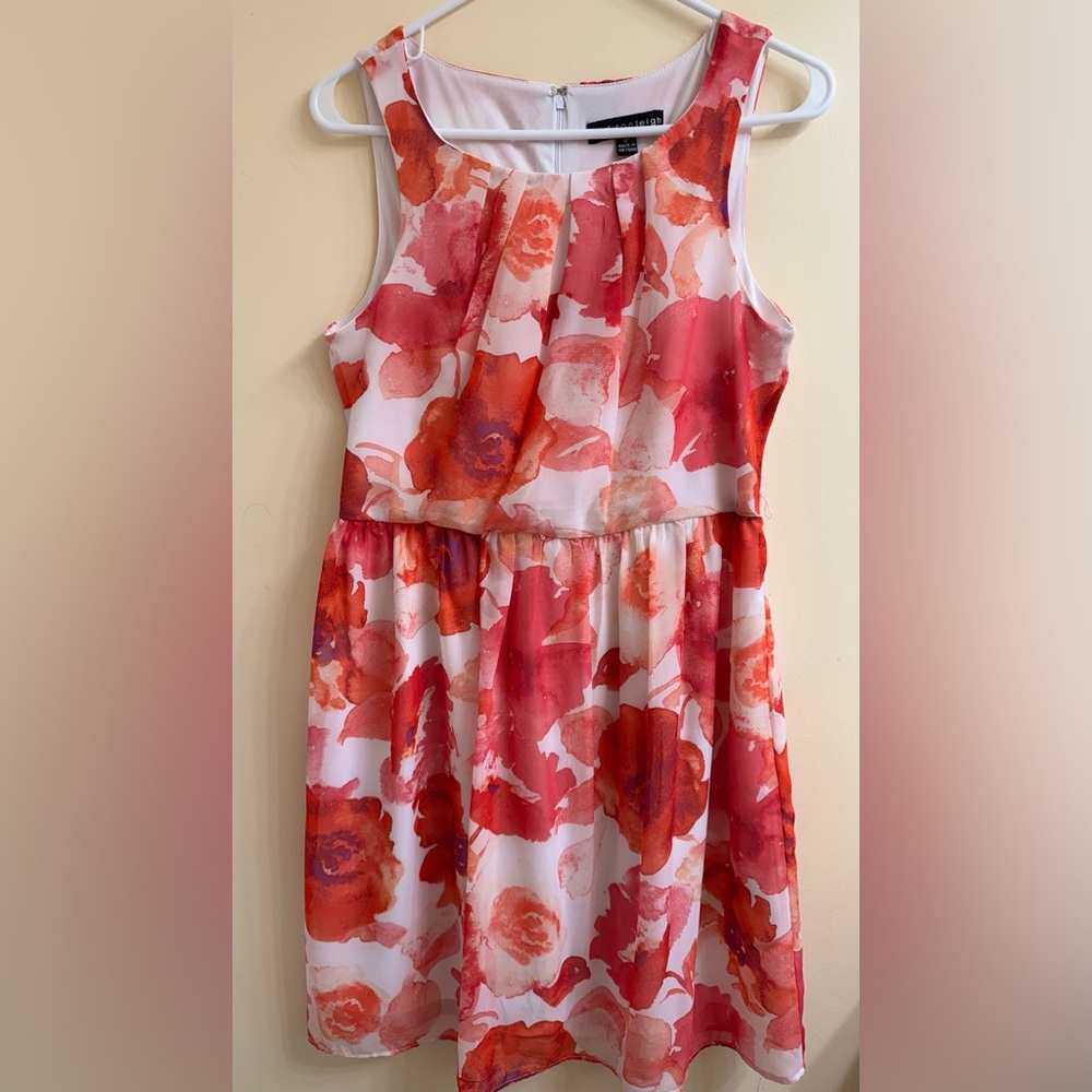 Floral Pink and Red Dress (Madison Leigh)
